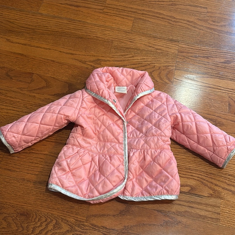First impressions baby girl 6-9 months pink lightweight coat